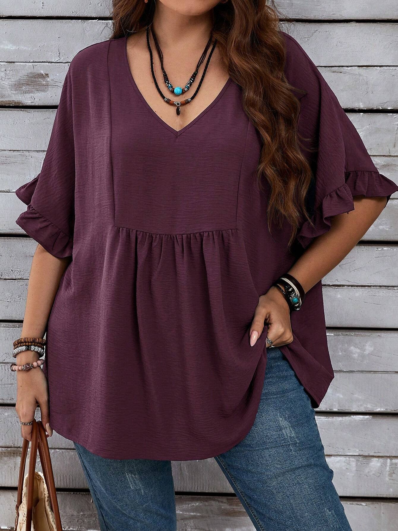Tunique Froncée Coupe Décontractée