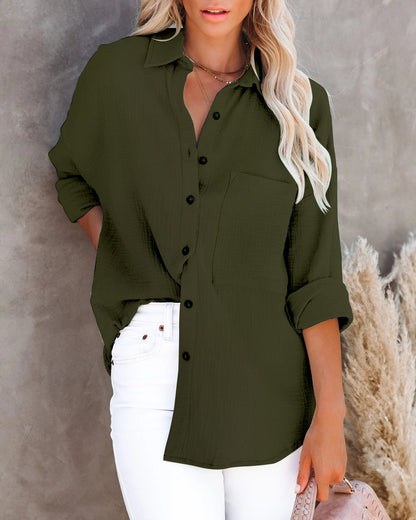 Chemise Ample à Boutons Contrastants