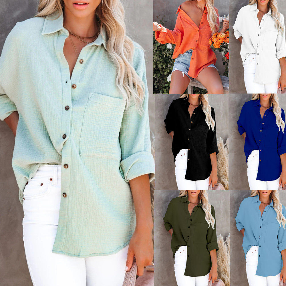 Chemise Ample à Boutons Contrastants